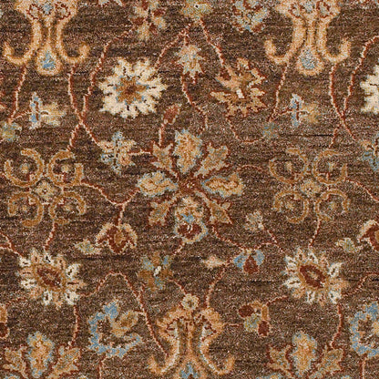 Estate Rug - 61 by Surya in dark brown, rust, brown, dusty sage, mustard. Made from 100% hand spun new zealand wool in a unique style.