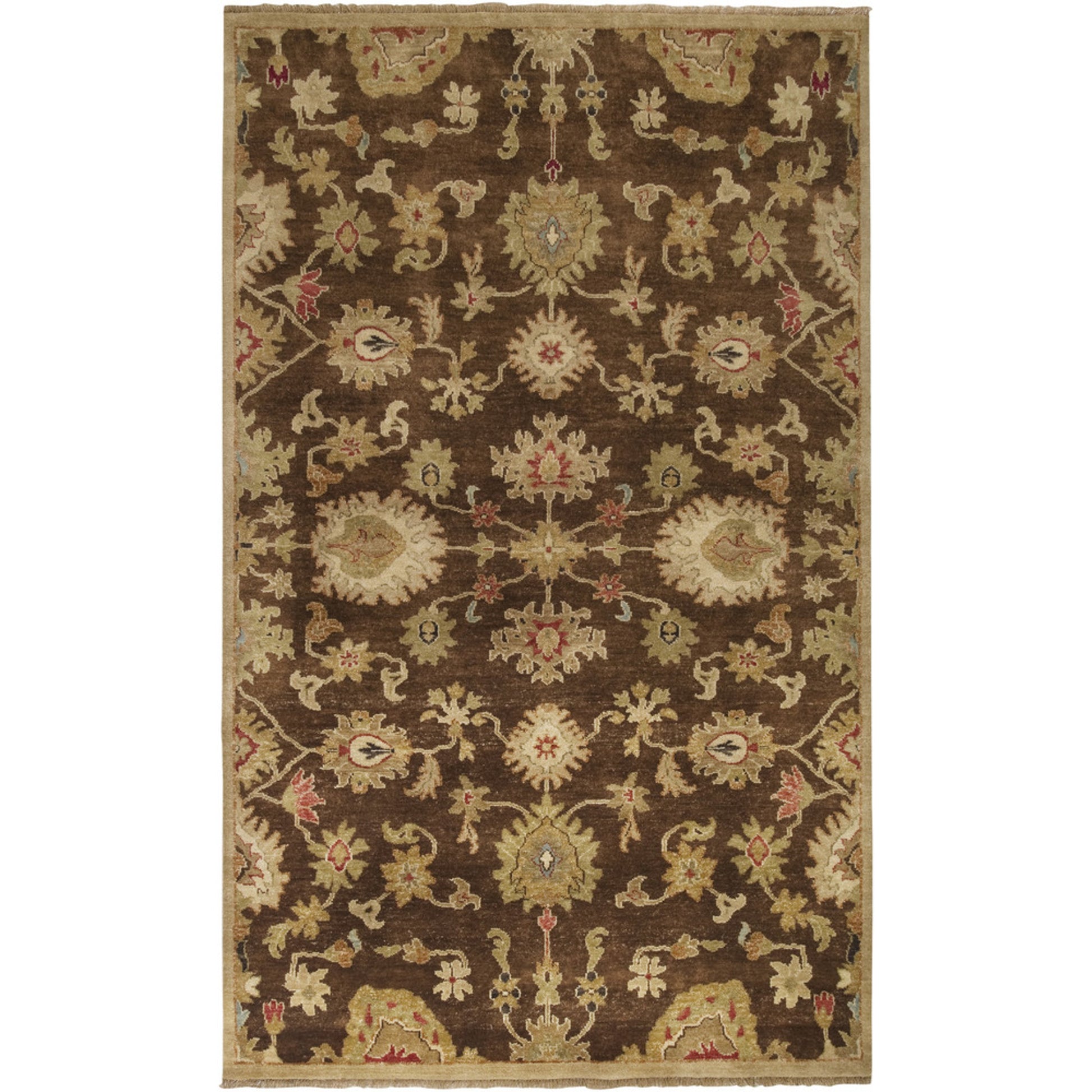 Estate Rug - 5996 by Surya in dark brown, tan, medium brown, light brown, red. Made from 100% hand spun new zealand wool in a unique style.