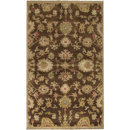 Estate Rug - 5996 by Surya in dark brown, tan, medium brown, light brown, red. Made from 100% hand spun new zealand wool in a unique style.