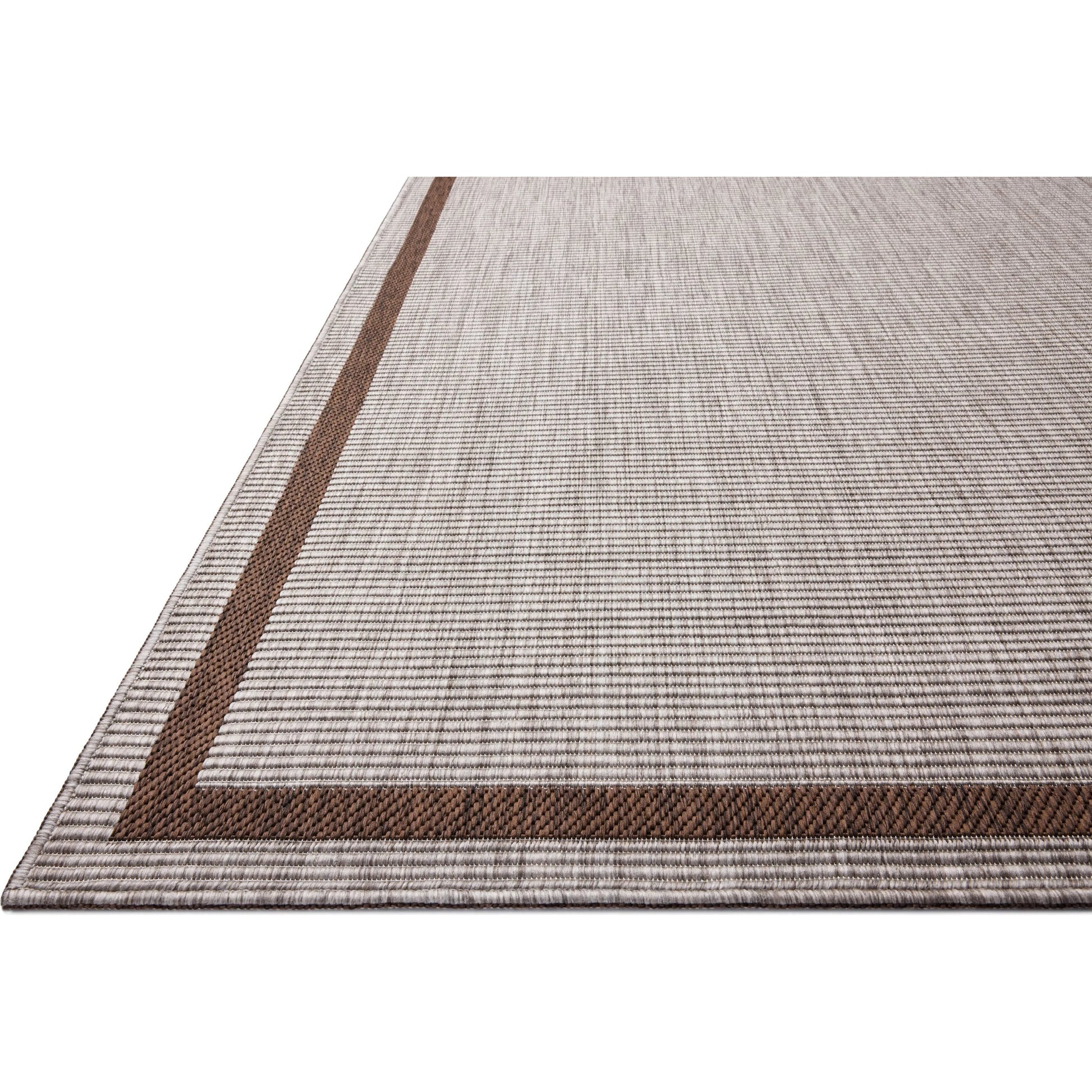Easton ESN-02 Outdoor Rug by Loloi in dove, coffee. Made from 100% polypropylene in a unique style.