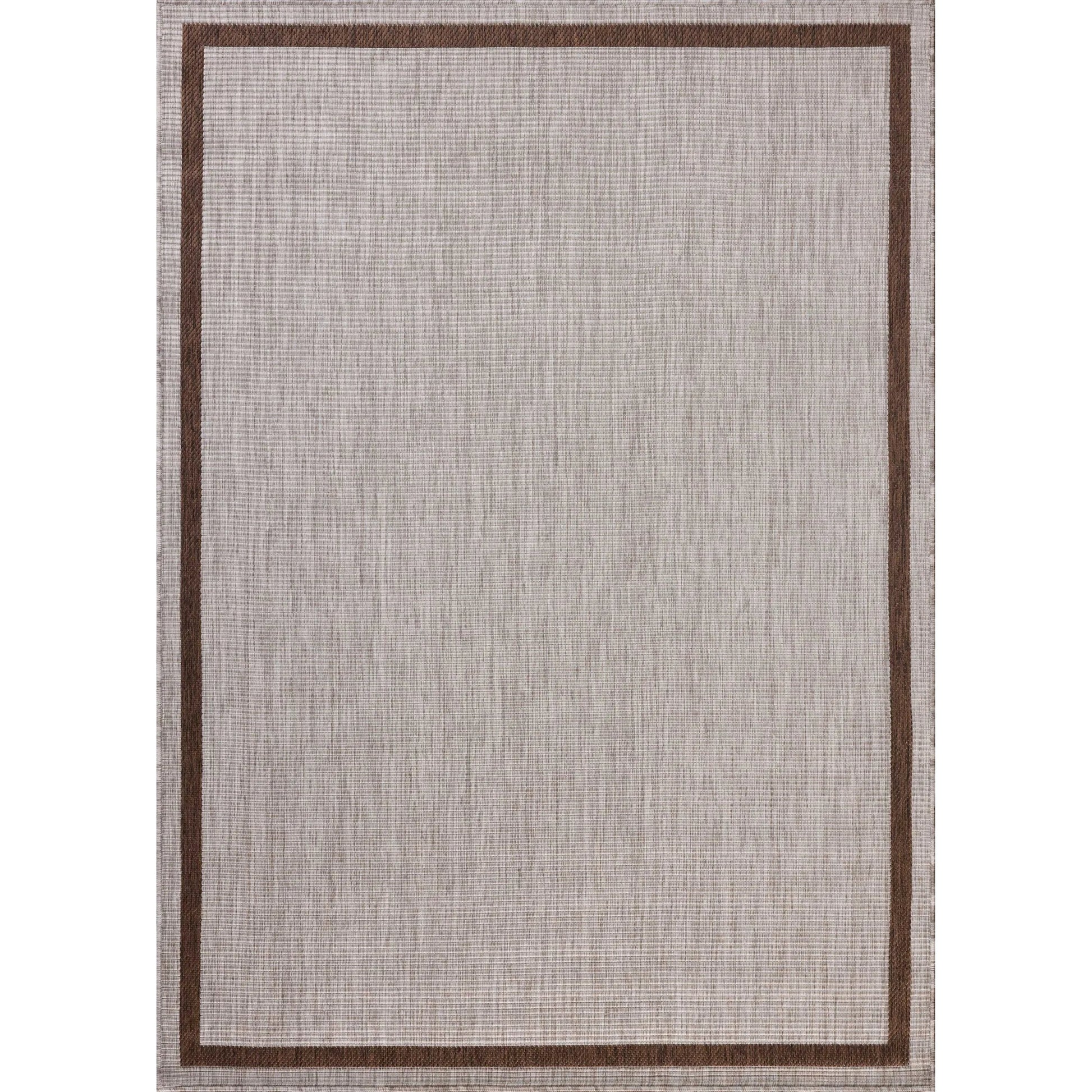 Easton ESN-02 Outdoor Rug by Loloi in dove, coffee. Made from 100% polypropylene in a unique style.