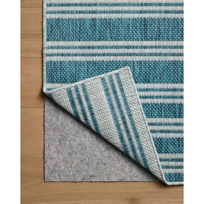 Easton ESN-04 Outdoor Rug by Loloi in teal, fog. Made from 100% polypropylene in a unique style.