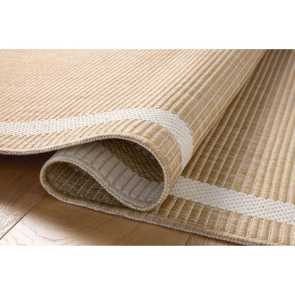 Easton ESN-05 Outdoor Rug by Loloi in wheat, ivory. Made from 100% polypropylene in a unique style.