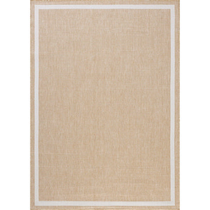 Easton ESN-05 Outdoor Rug by Loloi in wheat, ivory. Made from 100% polypropylene in a unique style.