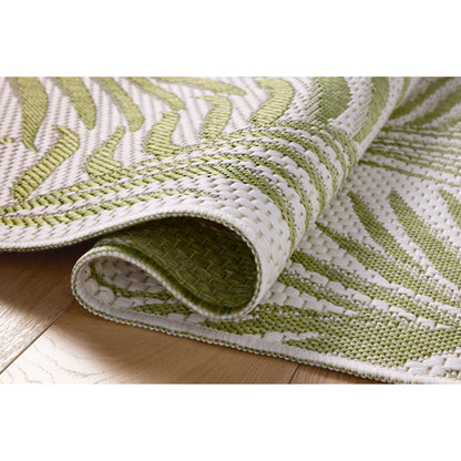 Easton ESN-06 Outdoor Rug by Loloi in ivory, green. Made from 100% polypropylene in a unique style.