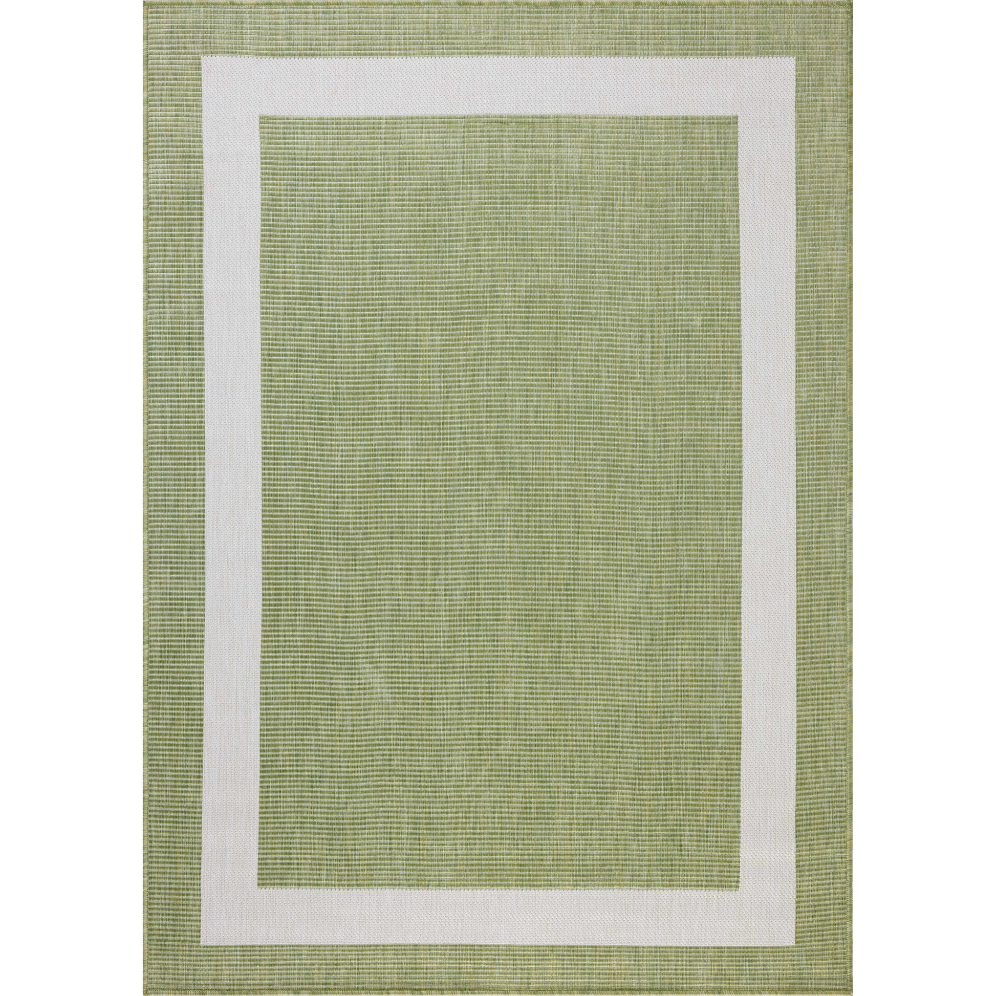 Easton ESN-07 Outdoor Rug by Loloi in green, ivory. Made from 100% polypropylene in a unique style.