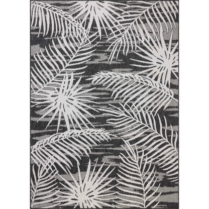 Easton ESN-09 Outdoor Rug by Loloi in ivory, onyx. Made from 100% polypropylene in a unique style.