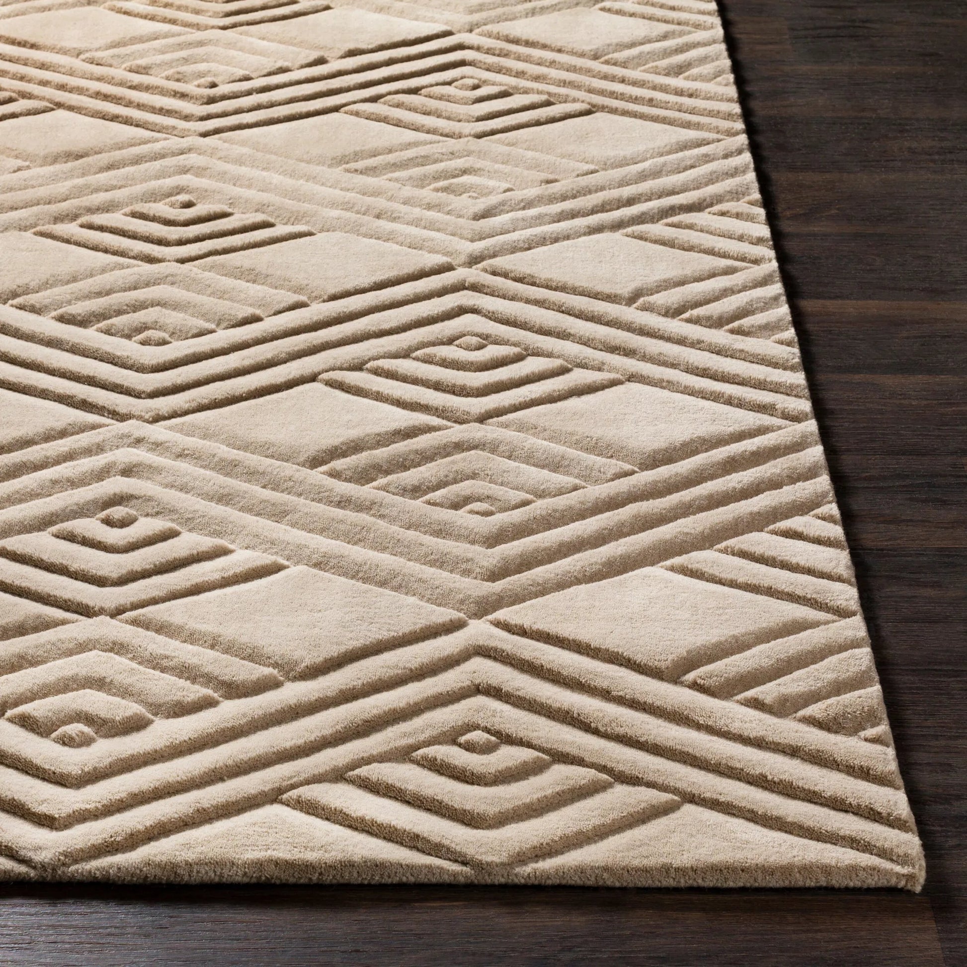 Etching Rug - 21611 by Surya. Made from 100% wool in a unique style.