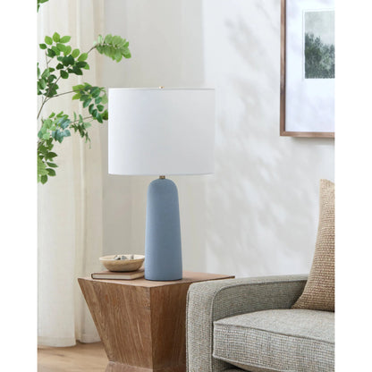 Etalle Accent Table Lamp by Livabliss in hand painted. Made from concrete, linen, polyester, iron in a modern style.