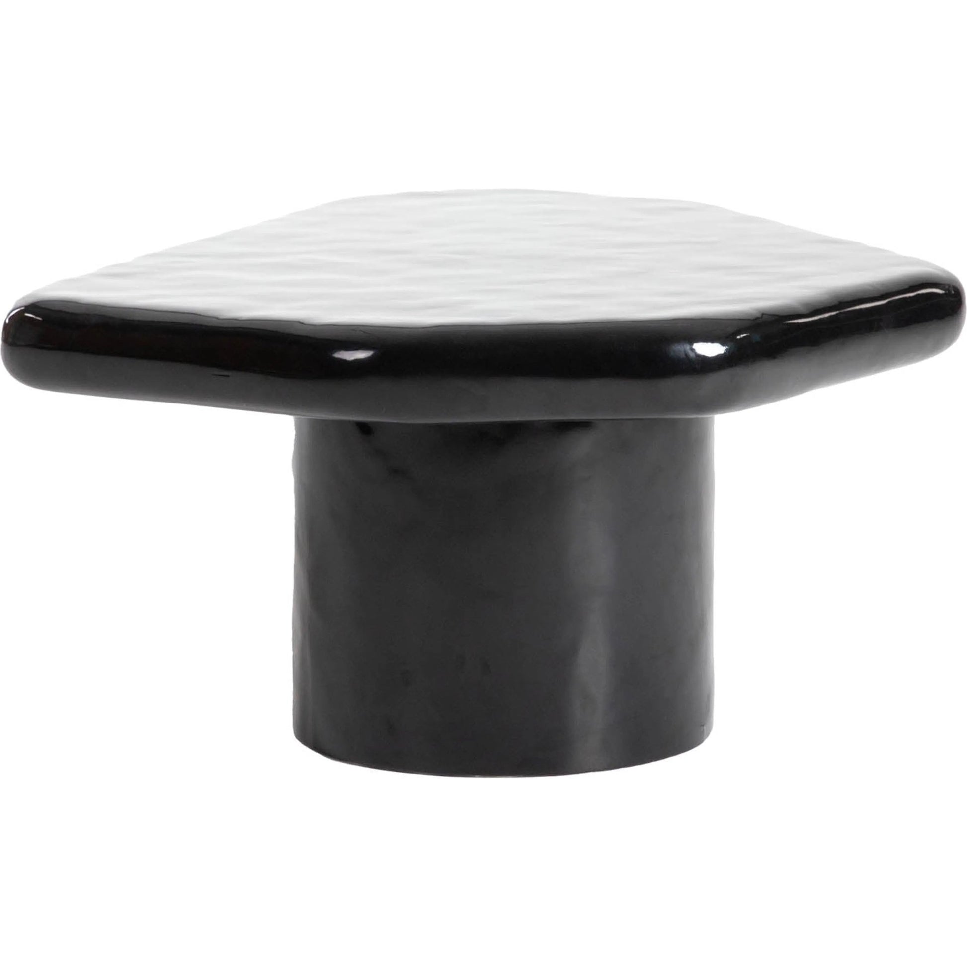 Eternal Black Coffee Table by LH Imports in black and gloss. Made from concrete in a modern style.