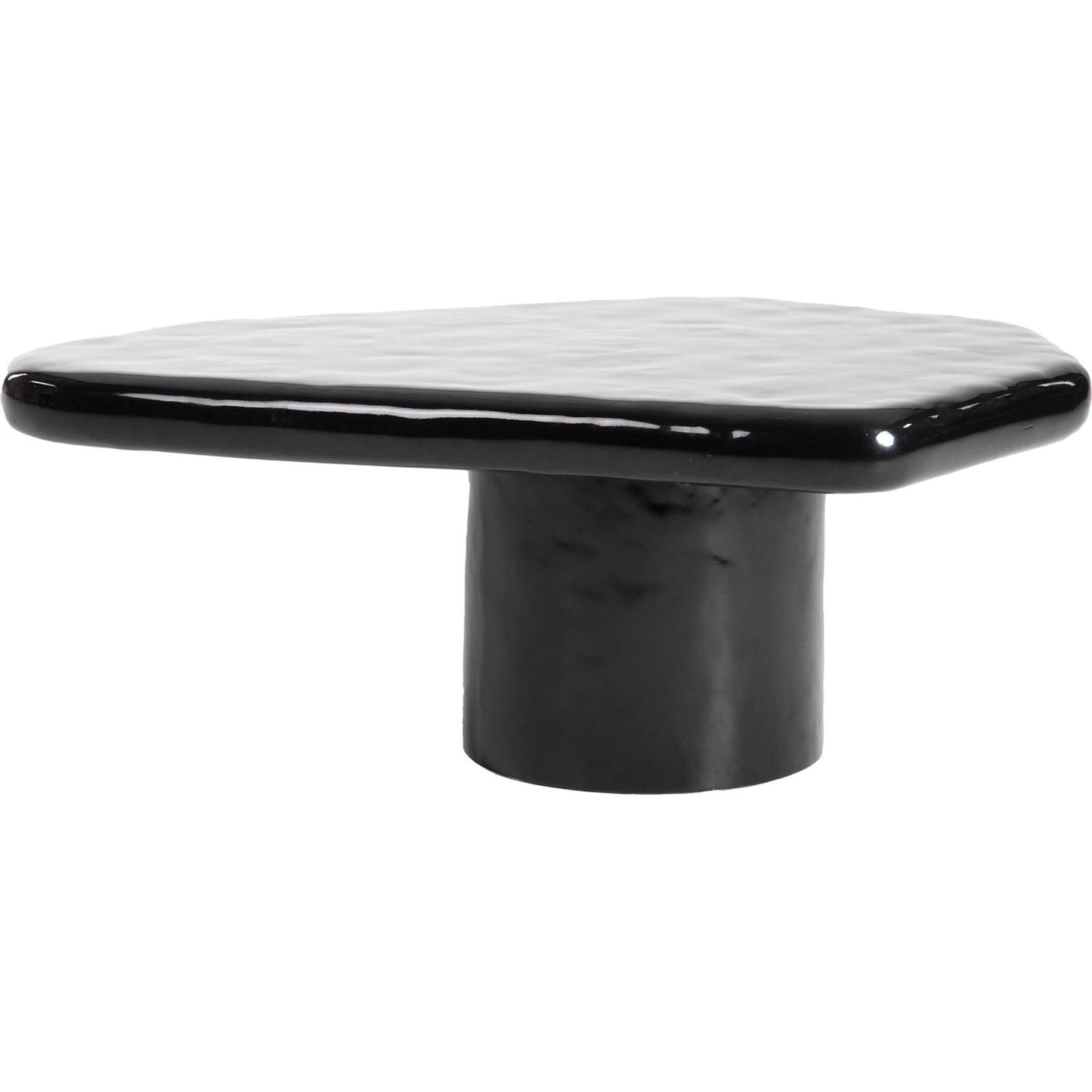 001 SI-2325028 | Primary Silo | Eternal Black Coffee Table by LH Imports in black and gloss. Made from concrete in a modern style.