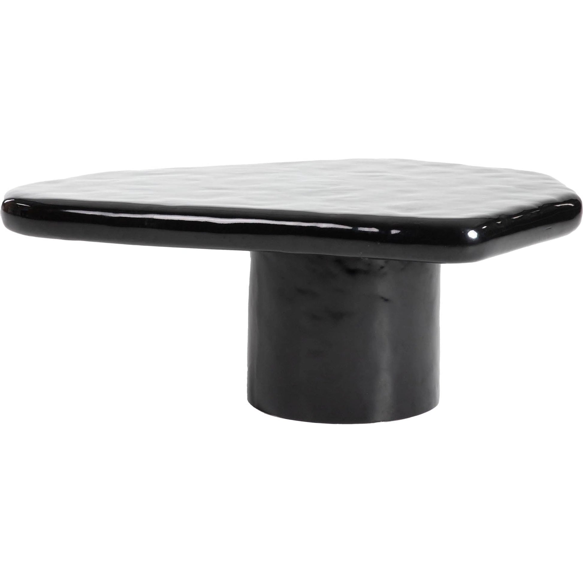 Eternal Black Coffee Table by LH Imports in black and gloss. Made from concrete in a modern style.