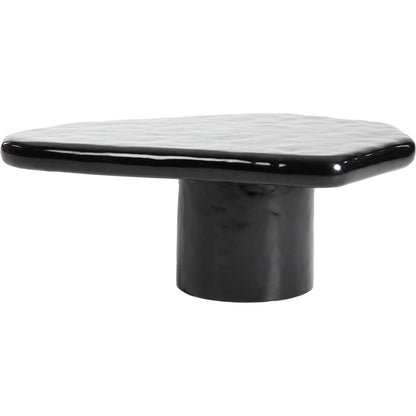Eternal Black Coffee Table by LH Imports in black and gloss. Made from concrete in a modern style.