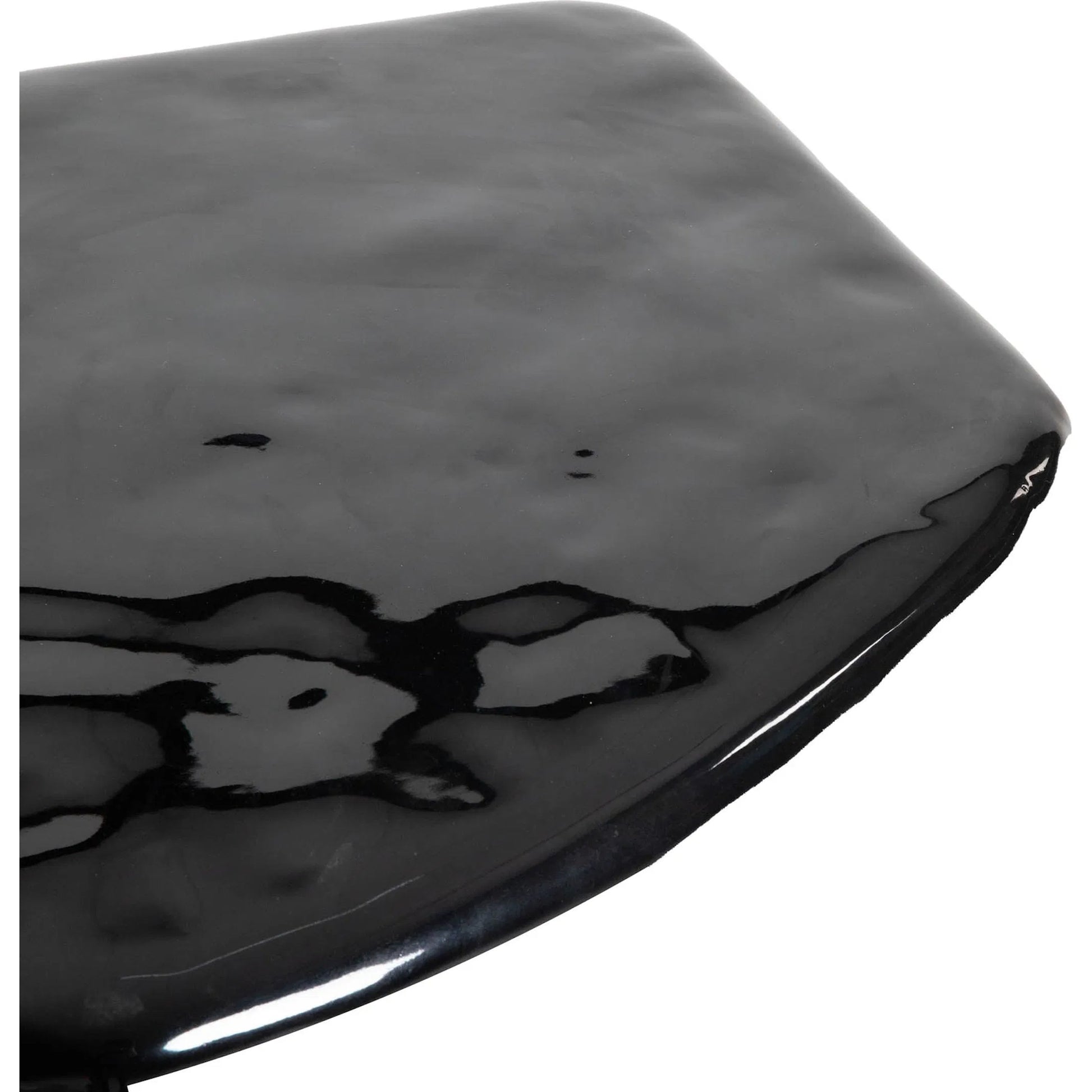 Eternal Black Side Table by LH Imports in black and gloss. Made from concrete in a modern style.