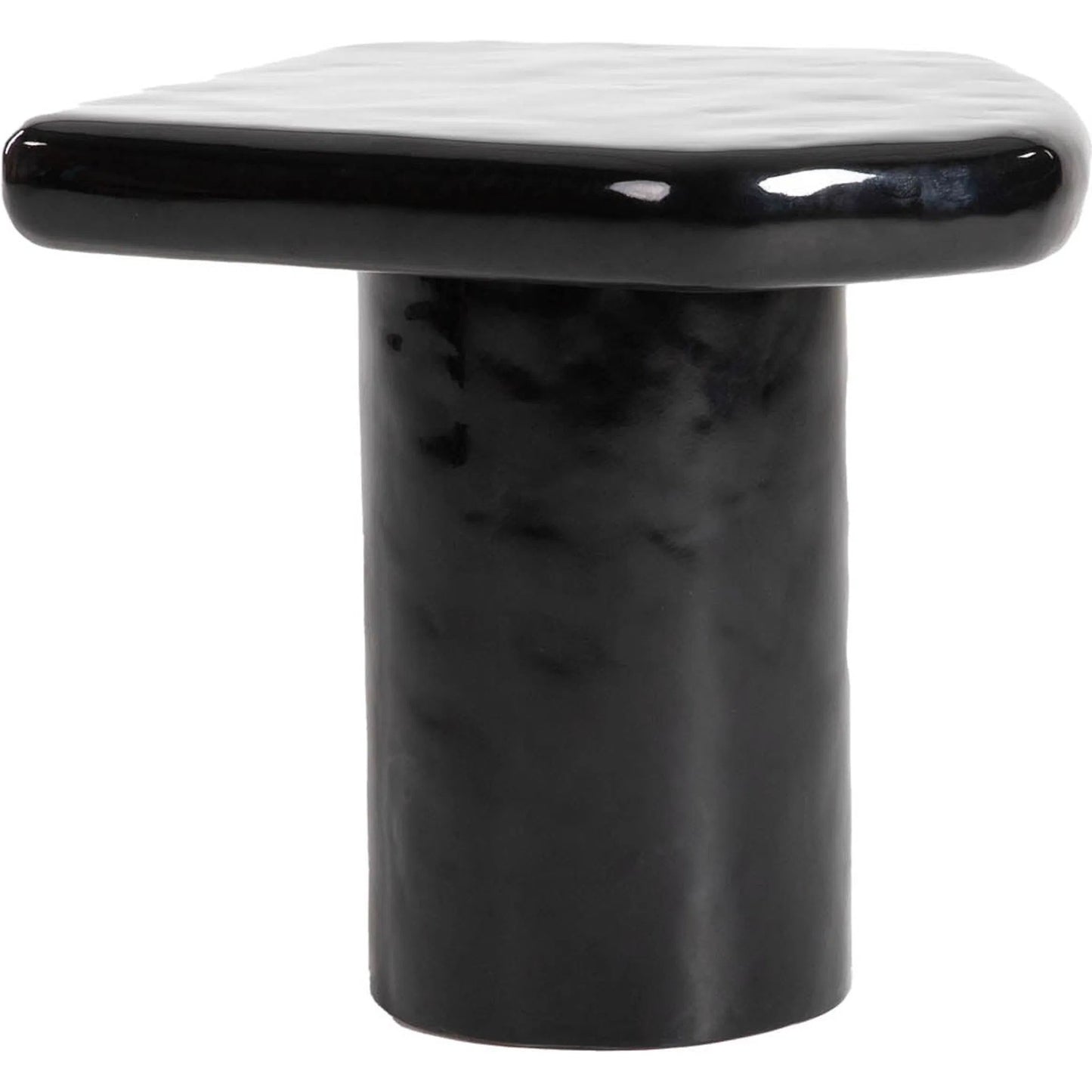 001 SI-2325029 | Primary Silo | Eternal Black Side Table by LH Imports in black and gloss. Made from concrete in a modern style.
