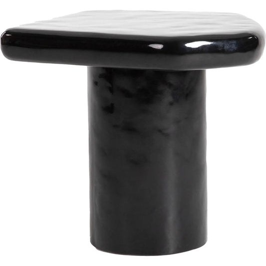 Eternal Black Side Table by LH Imports in black and gloss. Made from concrete in a unique style.
