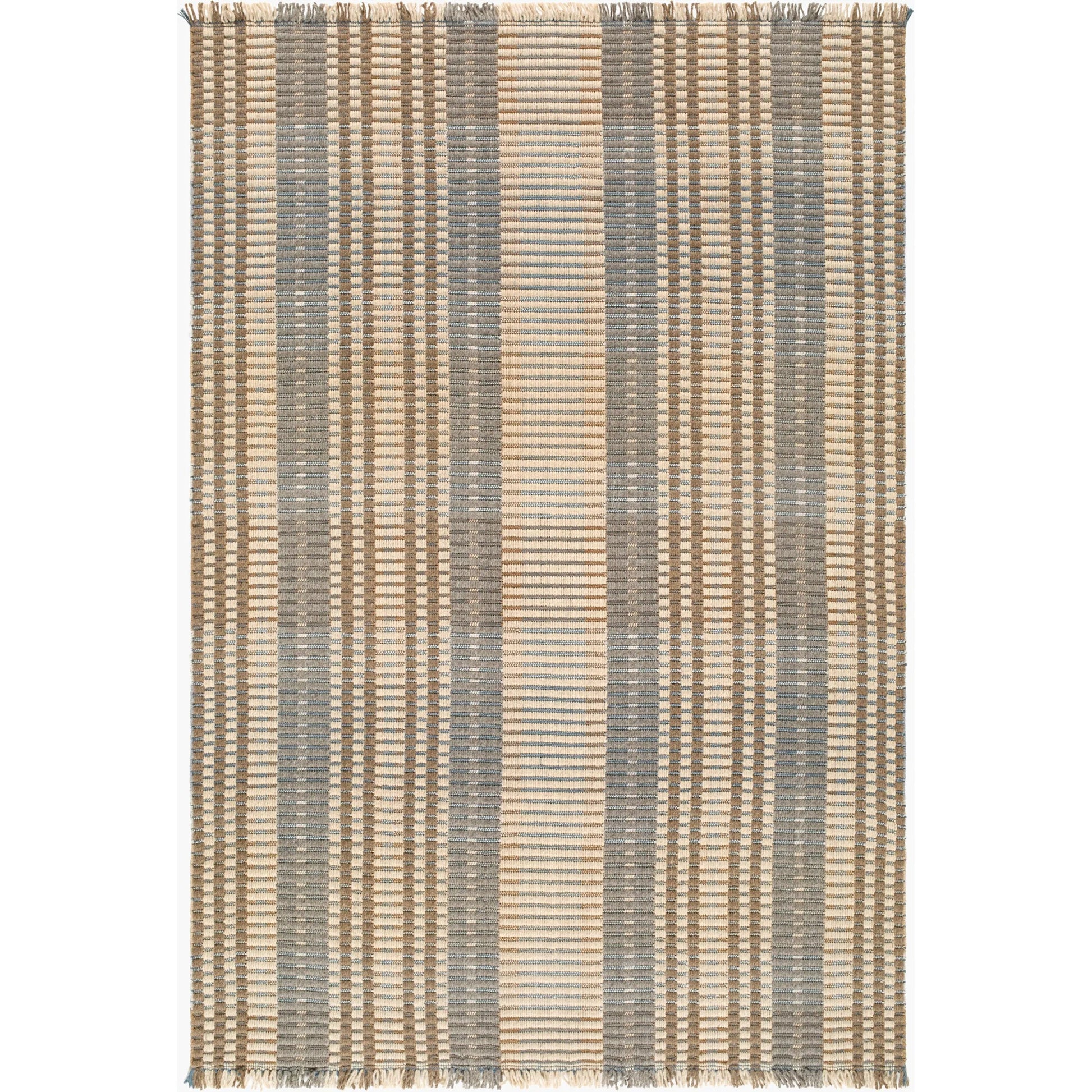 Ethos ETH-2302 Rug by Livabliss in taupe slate gray sand ivory. Made from wool, cotton, polyester in a unique style.