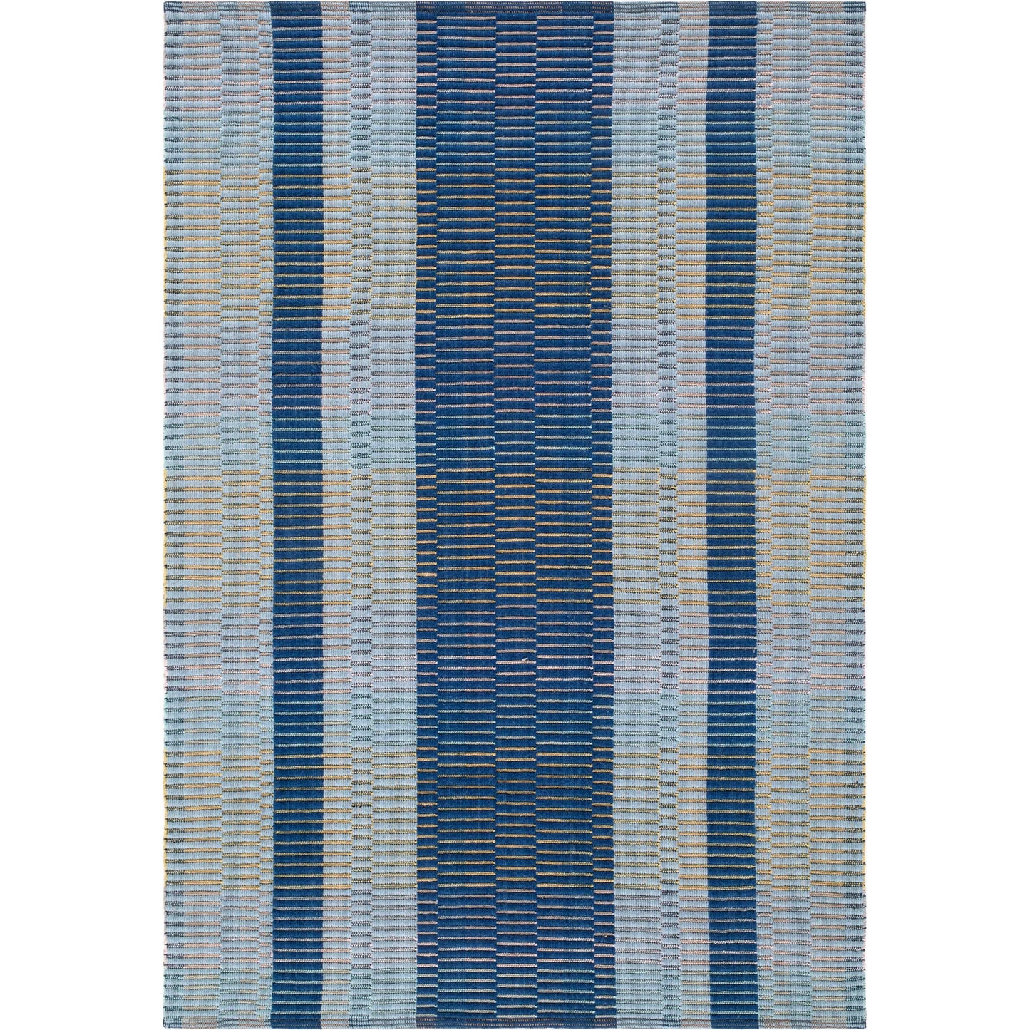 000 SI-2633122,SI-2633123,SI-2633124,SI-2633125,SI-2633126 | Primary Silo | Ethos ETH-2304 Rug by Livabliss in indigo, sky blue, slate, sand, steel blue. Made from wool, cotton, polyester in a unique style.