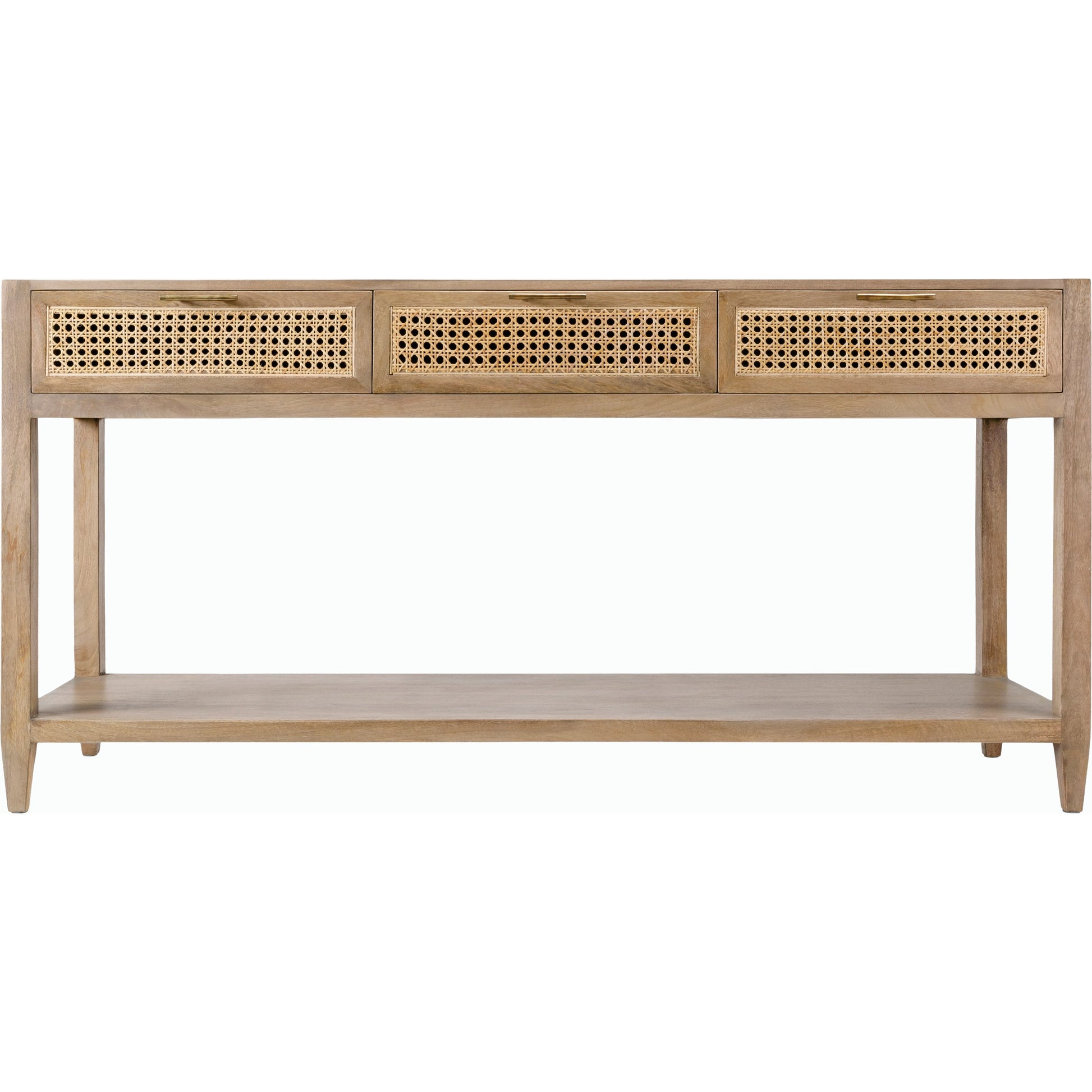 Etewah Console Table - 32767 by Livabliss. Made from top: wood, base: manufactured wood, base: rattan, base: wood in a cottage & farmhouse style.