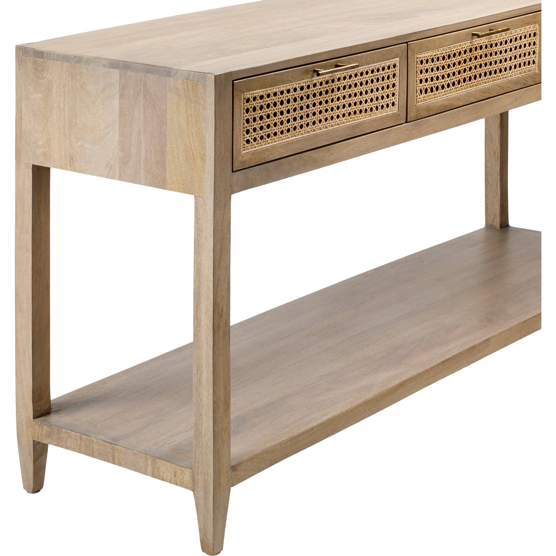 Etewah Console Table - 32767 by Livabliss. Made from top: wood, base: manufactured wood, base: rattan, base: wood in a cottage & farmhouse style.