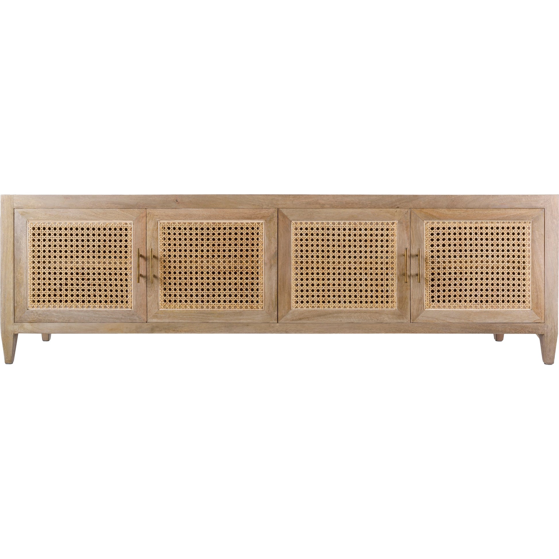 Etewah Media Console - 32768 by Livabliss. Made from top: wood, base: manufactured wood, base: rattan, base: wood in a cottage & farmhouse style.