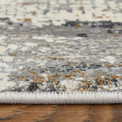 Cadiz Rug - 3887F by Feizy in ivory, gray, gold. Made from viscose, acrylic in a unique style.