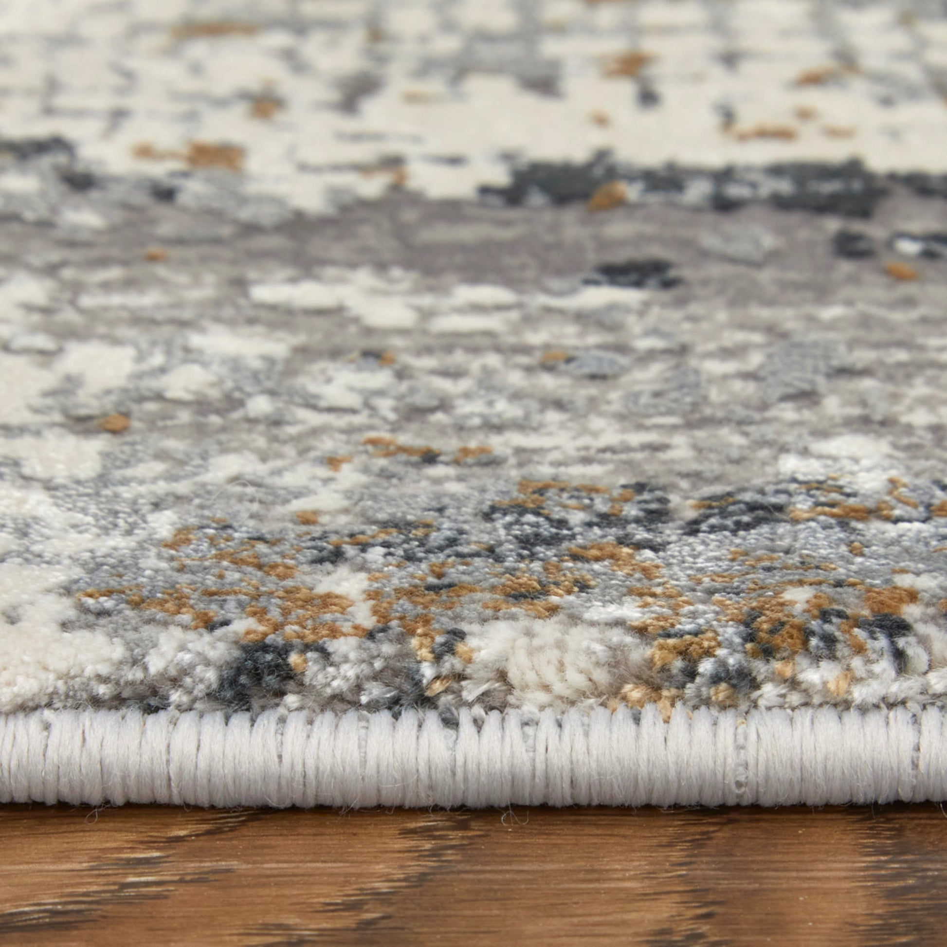 Cadiz Rug - 3887F by Feizy in ivory, gray, gold. Made from viscose, acrylic in a unique style.