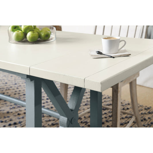 Serenity Piers Friendship Table by Hooker Furniture in shell, seaspray. Made from oak veneers, a solid-wood edge top in a modern style.