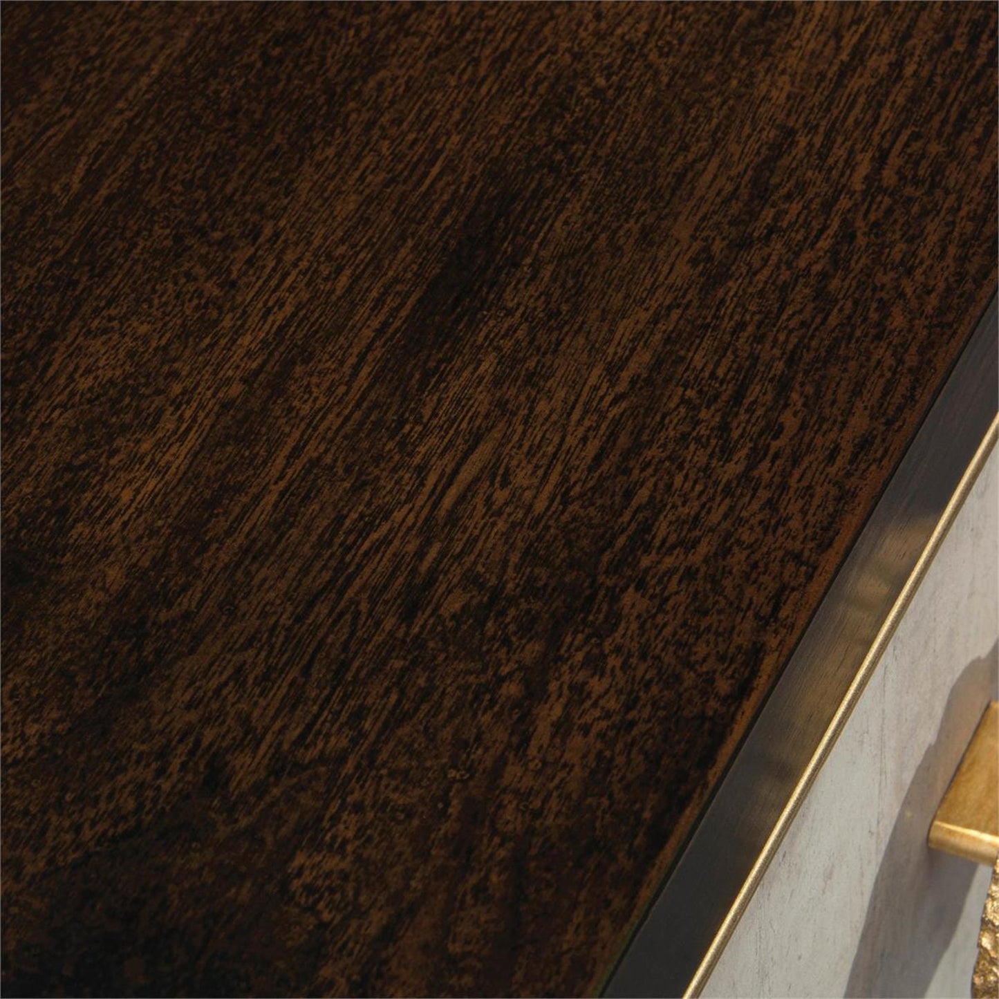 006 SR-865105 | Closeup | Palma Chest by John-Richard in black, gold. Made from unique in a transitional style.