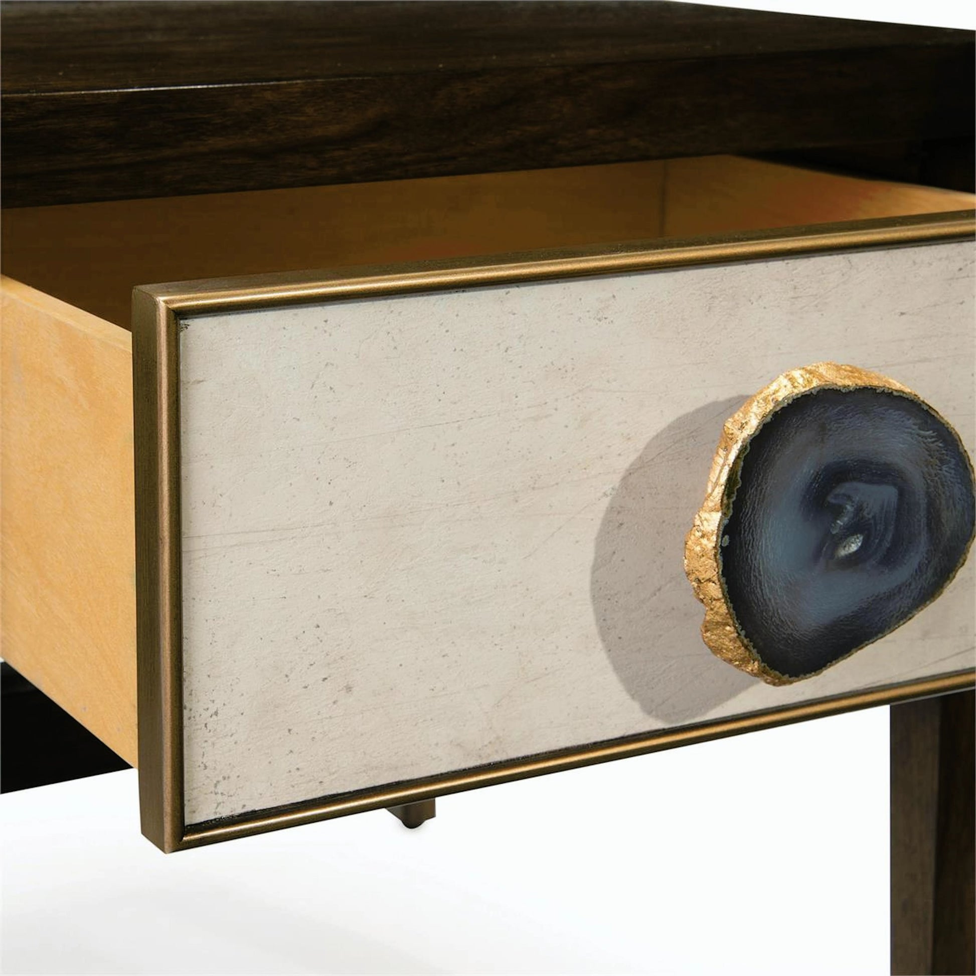 Isola Side Table by John-Richard in black, walnut. Made from unique in a transitional style.