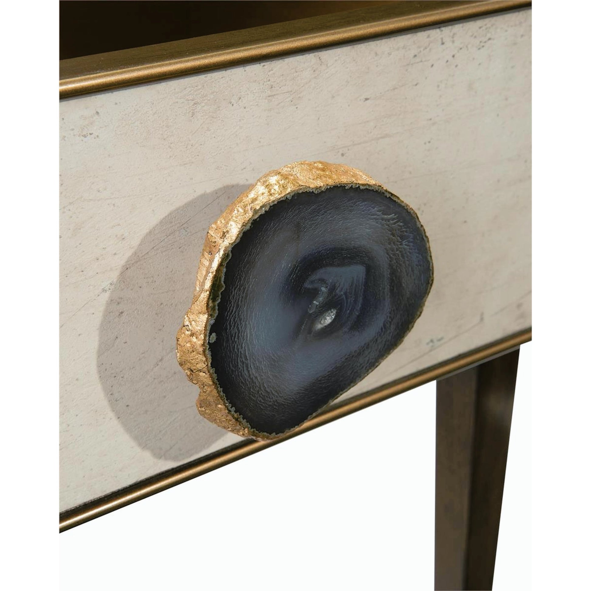Isola Side Table by John-Richard in black, walnut. Made from unique in a transitional style.