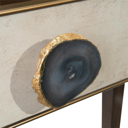 Isola Side Table by John-Richard in black, walnut. Made from unique in a transitional style.