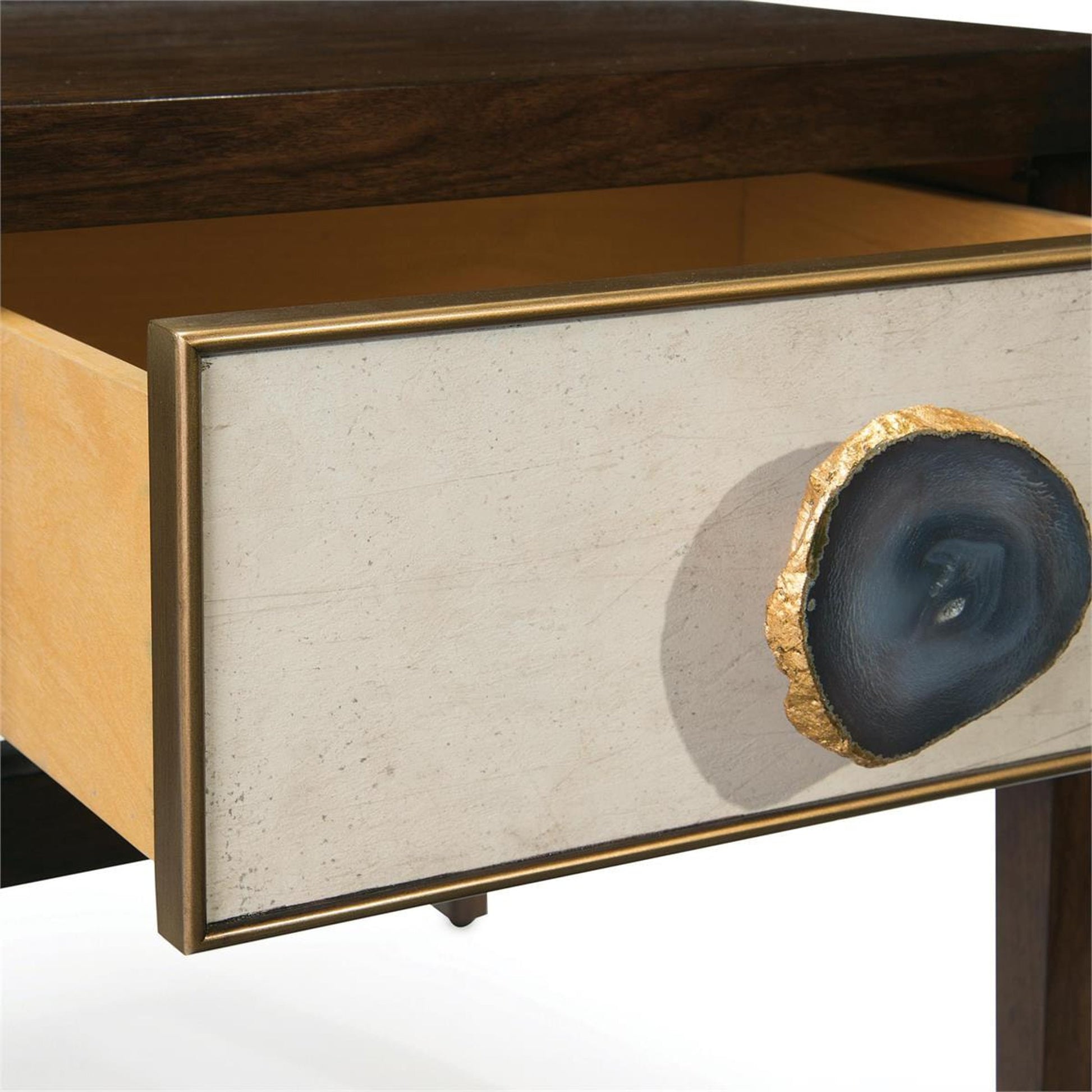 Isola Side Table by John-Richard in black, walnut. Made from unique in a transitional style.