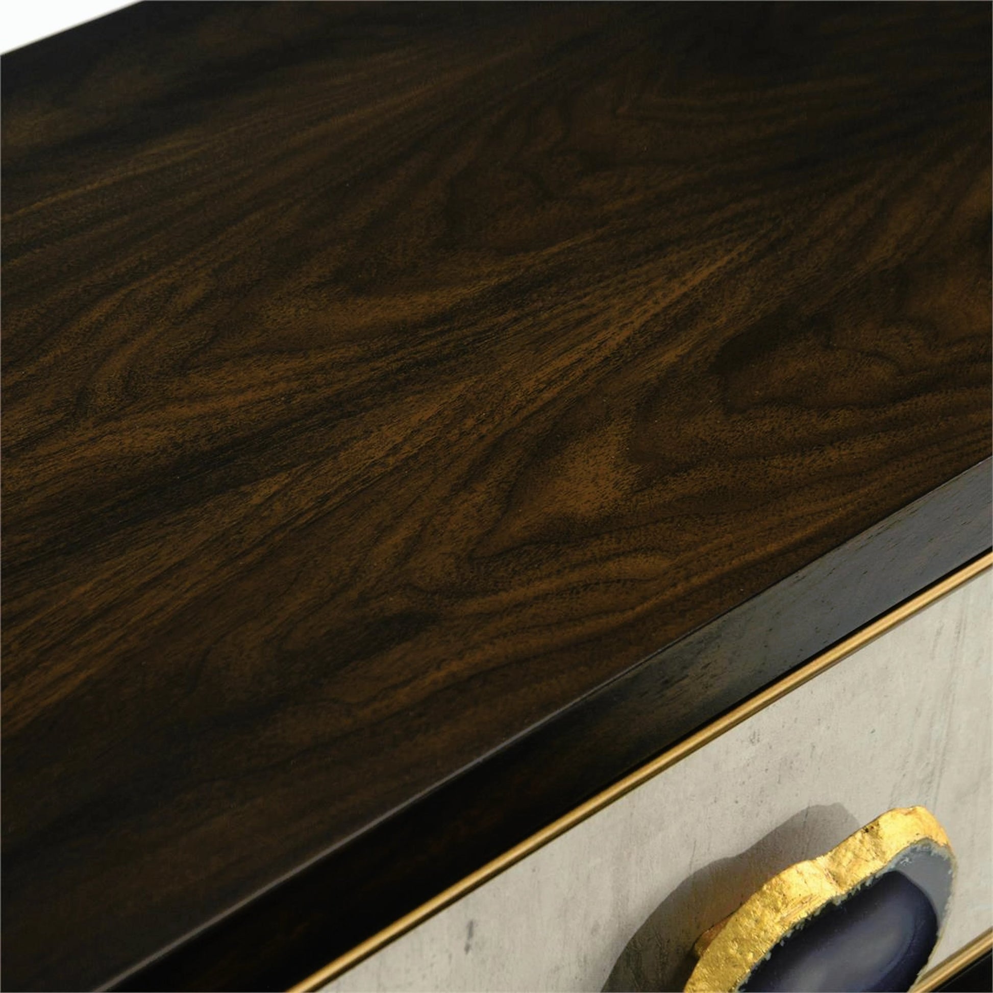 Palma Nightstand by John-Richard in black, walnut. Made from unique in a transitional style.