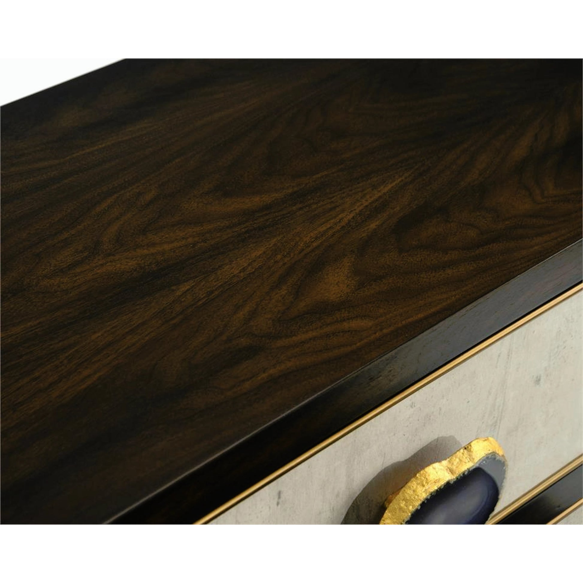 Palma Nightstand by John-Richard in black, walnut. Made from unique in a transitional style.
