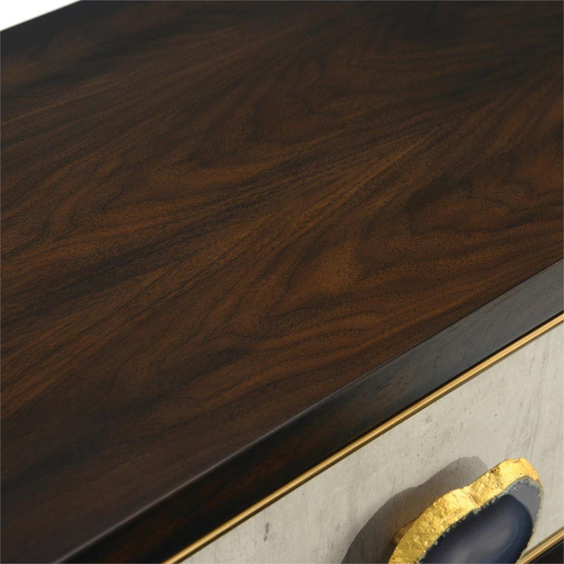 Palma Nightstand by John-Richard in black, walnut. Made from unique in a transitional style.