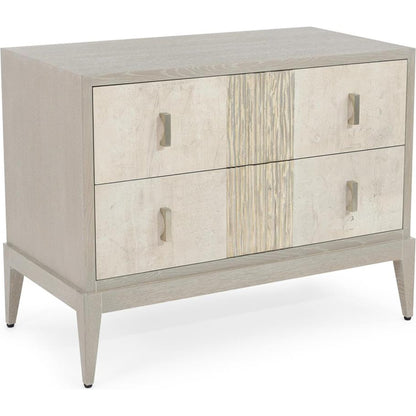 Aspis Nightstand by John-Richard in tan and grey oak. Made from unique in a coastal style.