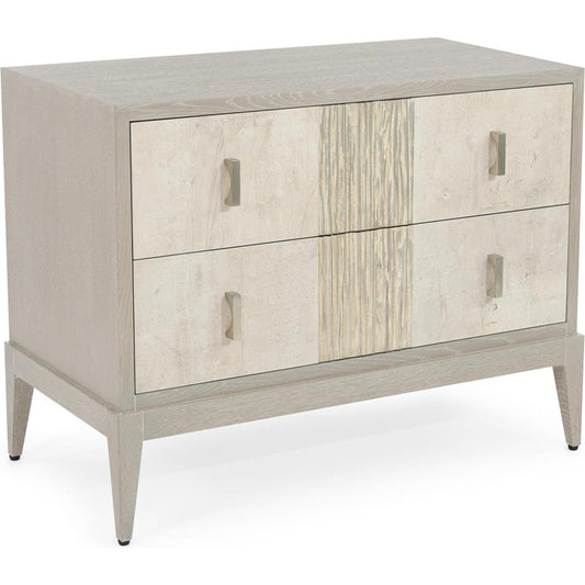 Aspis Nightstand by John-Richard in tan and grey oak. Made from unique in a coastal style.