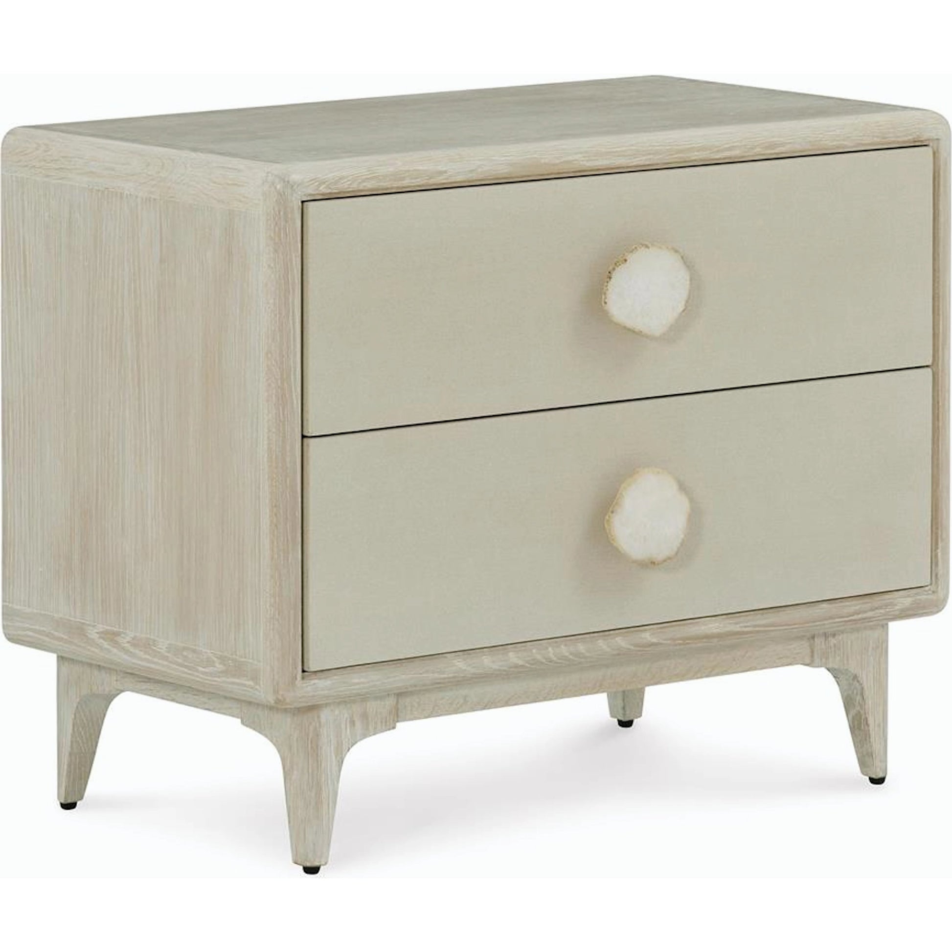 Alba Two-Drawer Nightstand by John-Richard. Made from oak wood in a modern style.