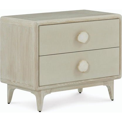 Alba Two-Drawer Nightstand by John-Richard. Made from oak wood in a modern style.