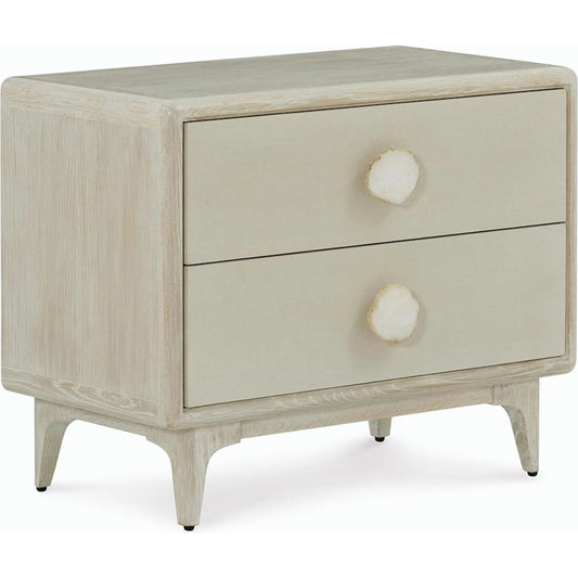 Alba Two-Drawer Nightstand by John-Richard. Made from oak wood in a modern style.