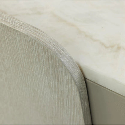 Metro Three-Drawer Nightstand by John-Richard in ivory. Made from unique in a modern style.