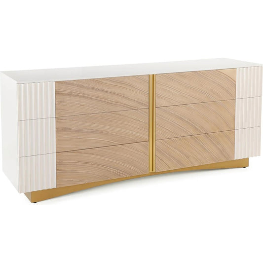 Province Six-Drawer Chest by John-Richard in terracotta, palazzo. Made from unique in a unique style.