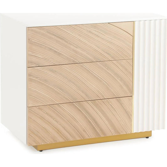 Province Three-Drawer Chest by John-Richard in terracotta, palazzo. Made from unique in a unique style.