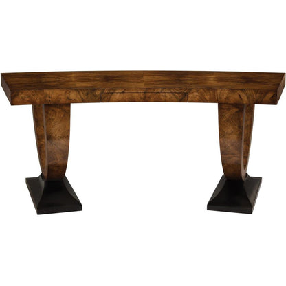 Curved Walnut Desk by John-Richard in walnut. Made from unique in a modern style.