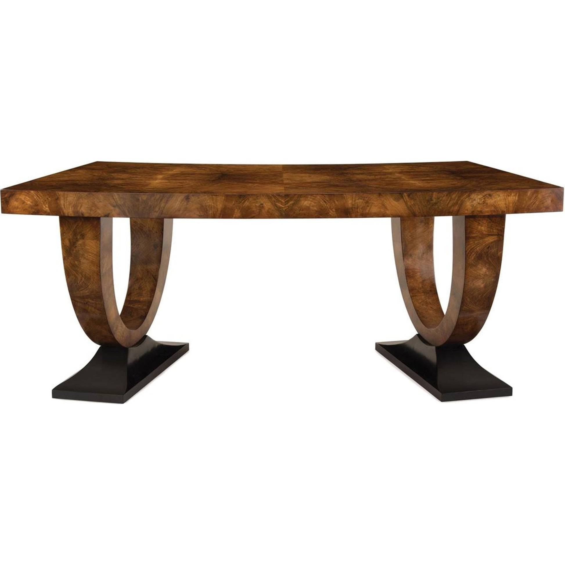 Curved Walnut Desk by John-Richard in walnut. Made from unique in a modern style.