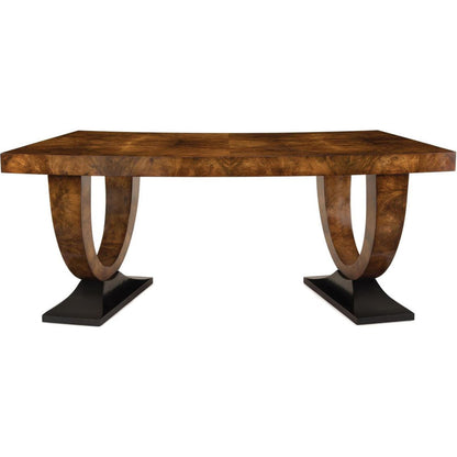 Curved Walnut Desk by John-Richard in walnut. Made from unique in a modern style.