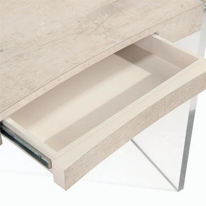 Loftus Desk by John-Richard in natural. Made from acrylic, metal in a modern style.