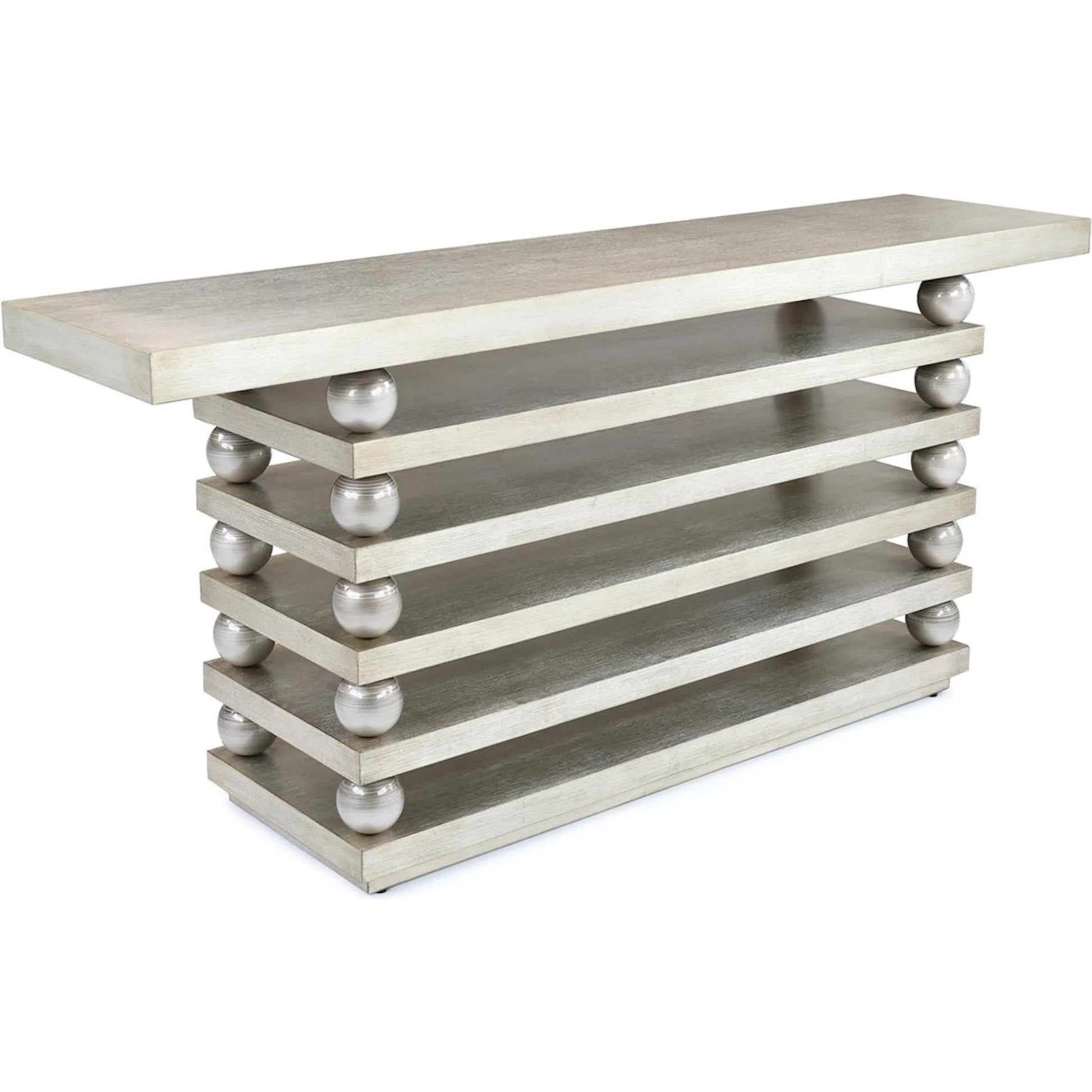 Camadas Console Table by John-Richard in light brown, brown. Made from oak wood, fiberglass in a transitional style.