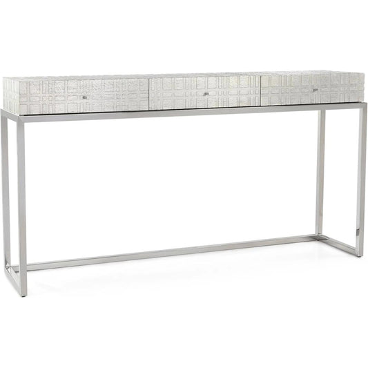 Staccato Console Table by John-Richard in polished stainless steel. Made from unique in a unique style.
